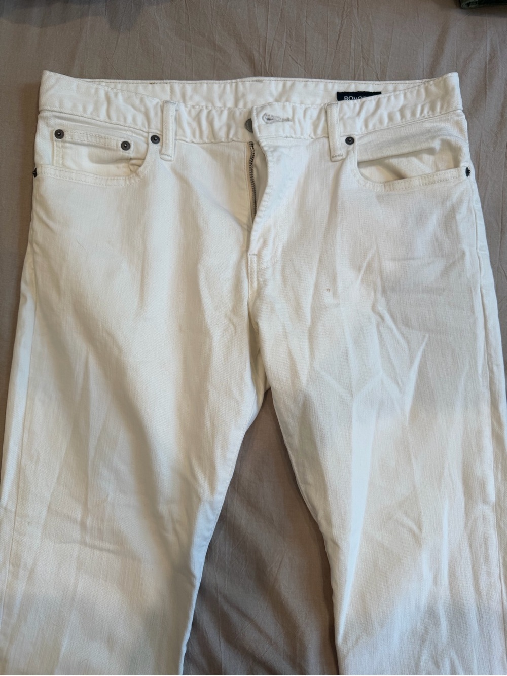 Bonobos Slim Straight White Jeans